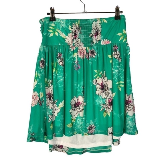 Torrid Green Mesh Strapless Twisted Babydoll Tank Top 00 - Picture 5 of 6